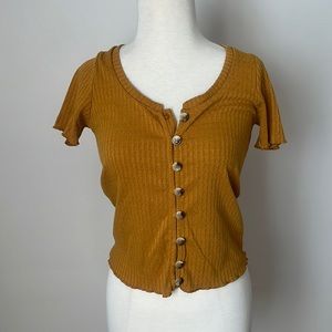 Mustard button up top